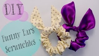 DIY TopShop Bunny Ears Scrunchie Cute gift Ideas  ANNEORSHINE [upl. by Jabon]