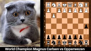 Shocking Opening played vs World Champion Magnus Carlsen  Opperwezen plays Ware vs Magnus Carlsen [upl. by Parlin]