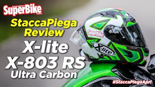 Xlite X803 RS Ultra Carbon la recensione del casco in carbonio con laerodinamica da MotoGP [upl. by Wallache990]