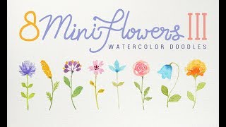 8 MINI SINGLE FLOWER DOODLES III [upl. by Ynnelg148]