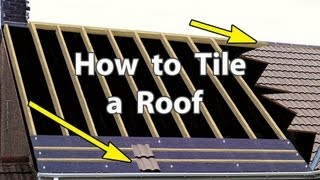 How to TILE A ROOF with Clay or Concrete Tiles  New Roof [upl. by Veats]