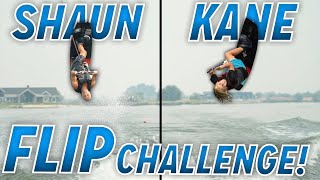 Wakeboard FLIP Challenge with Shaun Murray and Kane Ward [upl. by Hoopes928]