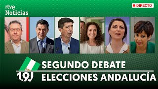 ELECCIONES ANDALUCÍA Último DEBATE A SEIS entre los CANDIDATOS a la JUNTA  RTVE [upl. by Dnalra]