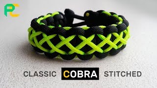 Paracord Bracelet  Cobra Stitched with Minicord [upl. by Piero469]