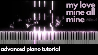 My Love Mine All Mine  Mitski  Piano Tutorial [upl. by Maeve]