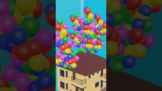 Can Balloons Really Lift A House🎈  3D Animation in Hindi  shorts [upl. by Jecoa]