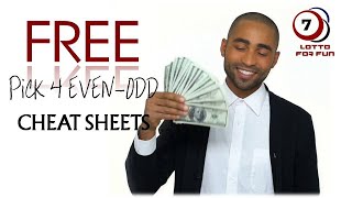 Learn how to win up to 5000 in cash with this FREE Pick 4 EVENODD Cheat Sheet [upl. by Kinghorn839]