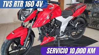 TVS RTR 160 4V 2024 SERVICIO MANTENIMIENTO [upl. by Nancie]