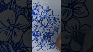 Hydrangea flower with gel penhydrangeas art penart shortsfeed shorts shortsfeed [upl. by Olympie847]