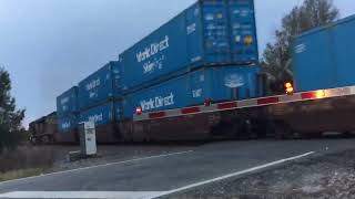 CSX849 5446 intermodal train Crossing Jamestown Rd in the Waycross area northbound Fitzgerald Sub [upl. by Wilhelmina655]