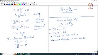 Lec 15 The derivation of the acoustic wave equation contd [upl. by Kneeland]