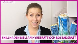 HYRESRÄTT vs BOSTADSRÄTT  Hur gör man [upl. by Asfah]