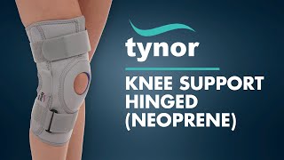 Tynor KNEE SUPPORT HINGED NEOPRENE J01 for controlled compression around the knee [upl. by Teyugn662]