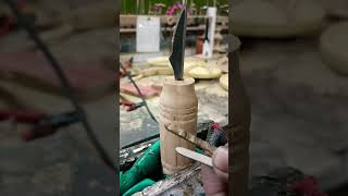 Making a Woodturning Knife with an Old Saw woodworking diy shortvideo tools cuttings craft [upl. by Millman]