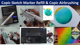 Copic Airbrushing Air Can amp Airbrush Compressor and Copic Sketch Marker Refill Drip amp Scale Method [upl. by Portwin]