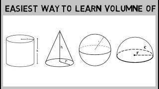 Easiest way to Learn Volume of Cylinder Cone Sphere and Hemisphere [upl. by Immat]