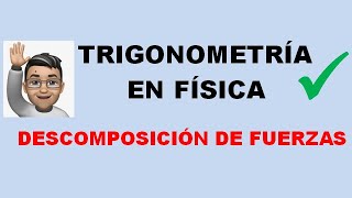 TRIGONOMETRÍA EN FÍSICA 1 DESCOMPOSICIÓN DE FUERZAS [upl. by Emmery]