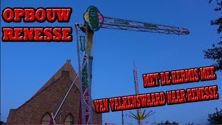 Met de Kermis mee van Valkenswaard naar Renesse Opbouw Kermis Renesse 2019 [upl. by Daberath25]