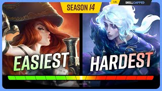 Ranking EVERY CHAMPION from EASIEST to HARDEST for Season 14  League of Legends [upl. by Moyra]