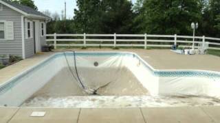 How We Repaired A Vinyl Liner Pool  True L Shaped Pool [upl. by Eilyac]