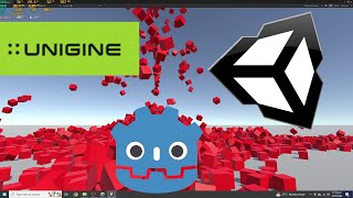 Unigine Vs Unity Vs Godot 4 3D Physics Performance Comparison 3 Game Engines [upl. by Napier59]