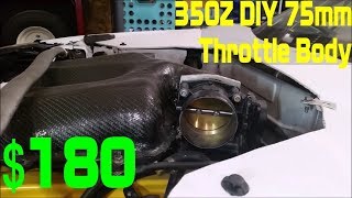 Nissan 350Z 75mm Throttle Body DIY [upl. by Airdnaz]