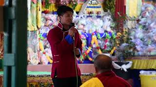 Bhu Lobsang beautifully sang a Bhutanese song at Dolma LhakhangLungla Tawang [upl. by Htebi]