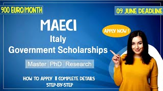 How to apply for MAECI scholarship italy 2023 900£ monthly stipendfully fundedno need IELTS [upl. by Ahrendt]