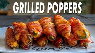 Bacon Wrapped Jalapeno Poppers Grilled On The Weber Kettle [upl. by Camus]