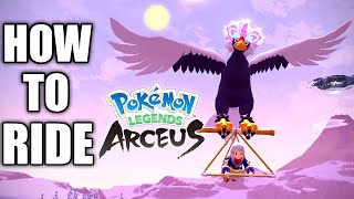 HOW TO RIDE with Pokemon Braviary in Pokemon Legends Arceus [upl. by Rudie156]