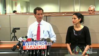 Weiner Not Dropping Out of NYC Race  Anthony Weiner Press Conference [upl. by Avery]