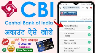 central bank saving account open  central bank of india zero balance account opening online [upl. by Edialeda603]