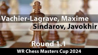 VachierLagrave Maxime  Sindarov Javokhir WR Chess Masters Cup 2024 Round 11 ½½ [upl. by Hiram444]