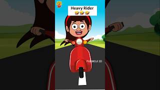 Dont miss the end🤣 funmoji2d rider bike newbike bikelover biker ladyrider comedy cartoon [upl. by Varuag]