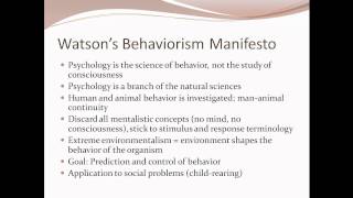 Behaviorism [upl. by Tilford]