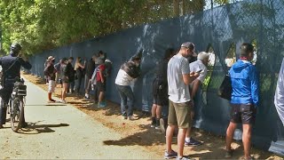 With No Gallery Allowed Golf Fans Peek Into Harding Park Through The Knothole [upl. by Mendez877]