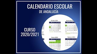 CALENDARIO ESCOLAR 20202021 para ANDALUCÍA  Incluye todas las fechas festivas Descarga Gratis [upl. by Weihs]