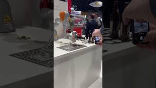 Kuka Robot Arm  Promat Chicago 2023 Swisslog Booth [upl. by Lachlan109]