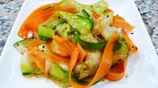 Ensalada Japonesa de Pepino y Zanahoria [upl. by Ardeahp]