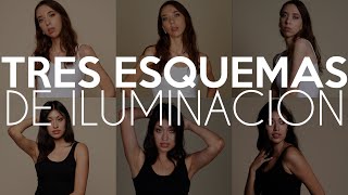 TRES📸 Esquemas de ILUMINACIÓN 💡 para tus RETRATOS 👩 [upl. by Cami]