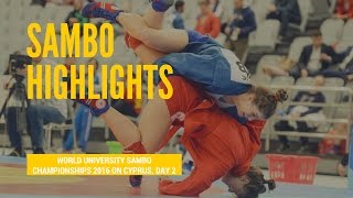 SAMBO HIGHLIGHTS World University Sambo Championships 2016 on Cyprus Day 2 [upl. by Naujtna704]