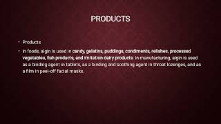 alginic acid algin alginates uses benefits side effects extraction alga seaweed brown algae [upl. by Stiegler]