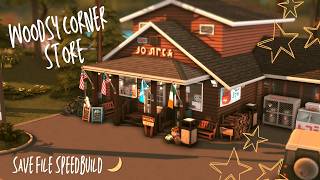 Cozy PNW General Store  Sims 4 Speed Build  Save File [upl. by Ameehsat]