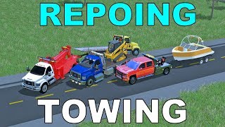 Farming Simulator 17  Towing amp Repoing  Rollback Lake Boat amp Skidsteer  New Trucks [upl. by Yeta216]