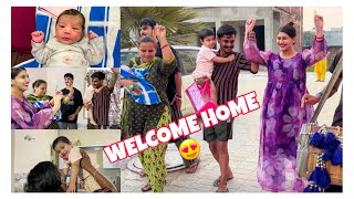 Welcome Home Band Bajeya Nal 🥁😍 Baby Ne Family Complete Karti 👶🏻❤️ [upl. by Aramoiz522]