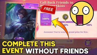 COMPLETE CALL BACK EVENT WITHOUT FRIENDS  HOW TO COMPLETE CALL BACK EVENT MOBILE LEGENDS [upl. by Ilario]