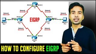 How to configure EIGRP in Packet Tracer  Routing Part 5  CISCO CCNA Training 2018 [upl. by Imehon]