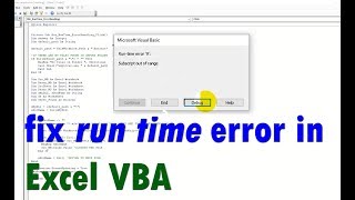 how to fix run time error in excel VBA [upl. by Ainex]