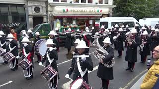 Reverse route Lord Mayors Show 2024 Band of HM Royal Marines Commando Training Centre part 2 [upl. by Pascha]