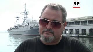 Russian warship docked without any mention of visit by Cuban authorities [upl. by Ahsiuqet303]